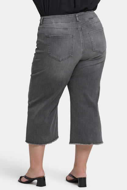 Brigitte Wide Leg Capri Jeans In Plus Size - Frontera Bluffs