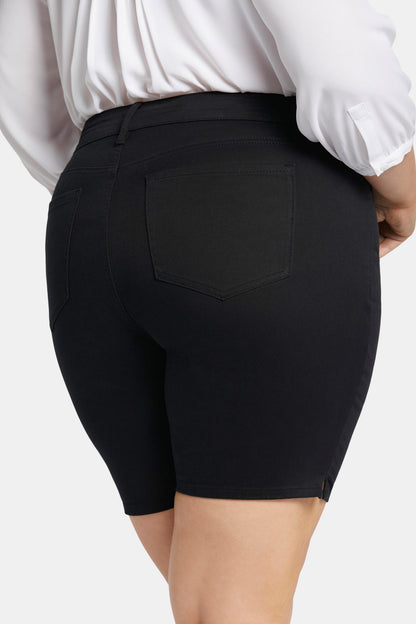 Ella Denim Shorts In Petite Plus - Black