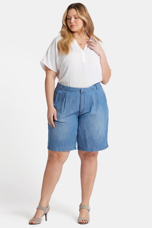 Relaxed Denim Bermuda Shorts In Plus Size - Corfu