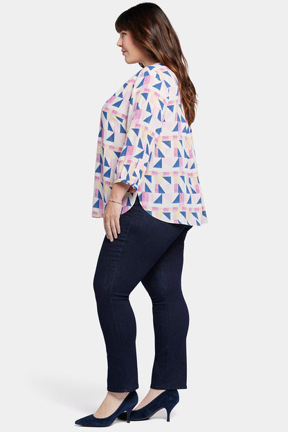 Pintuck Blouse In Plus Size - Marquette