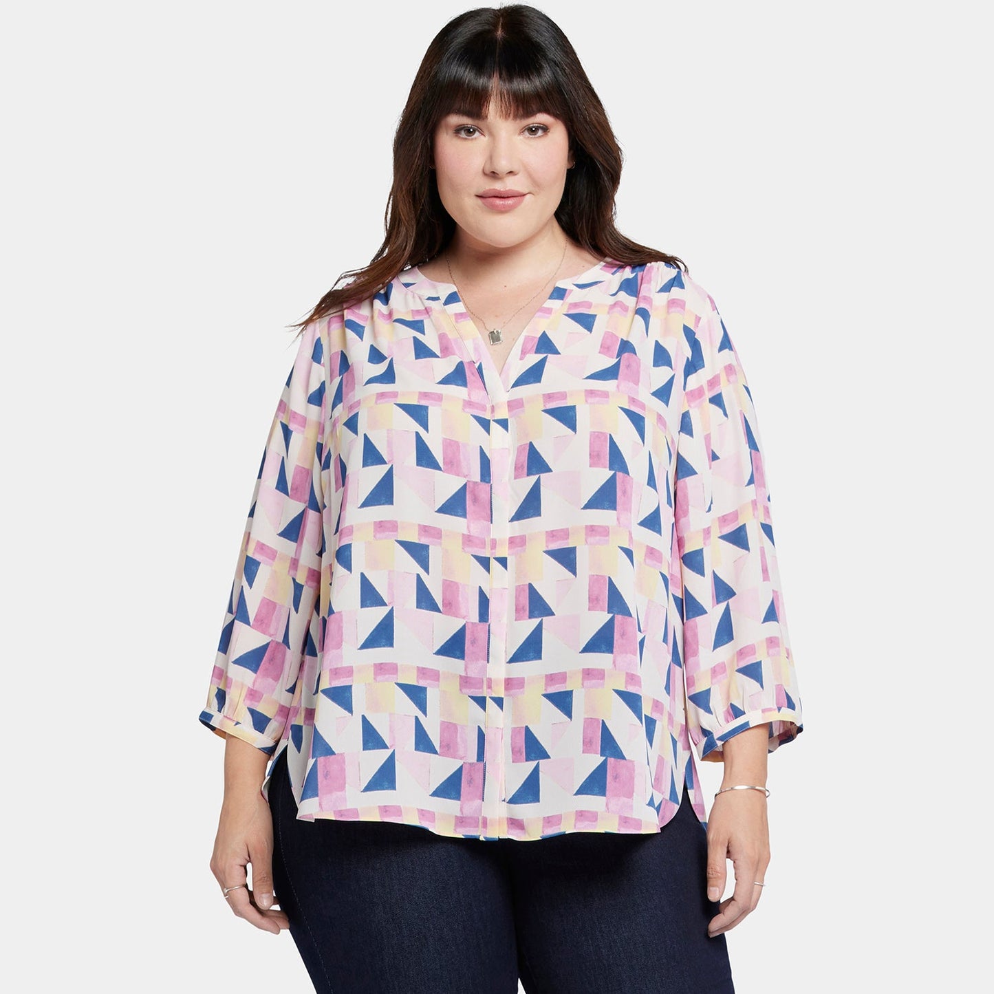 Pintuck Blouse In Plus Size - Marquette