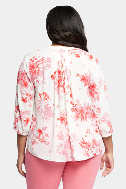 Pintuck Blouse In Plus Size - Bellarose