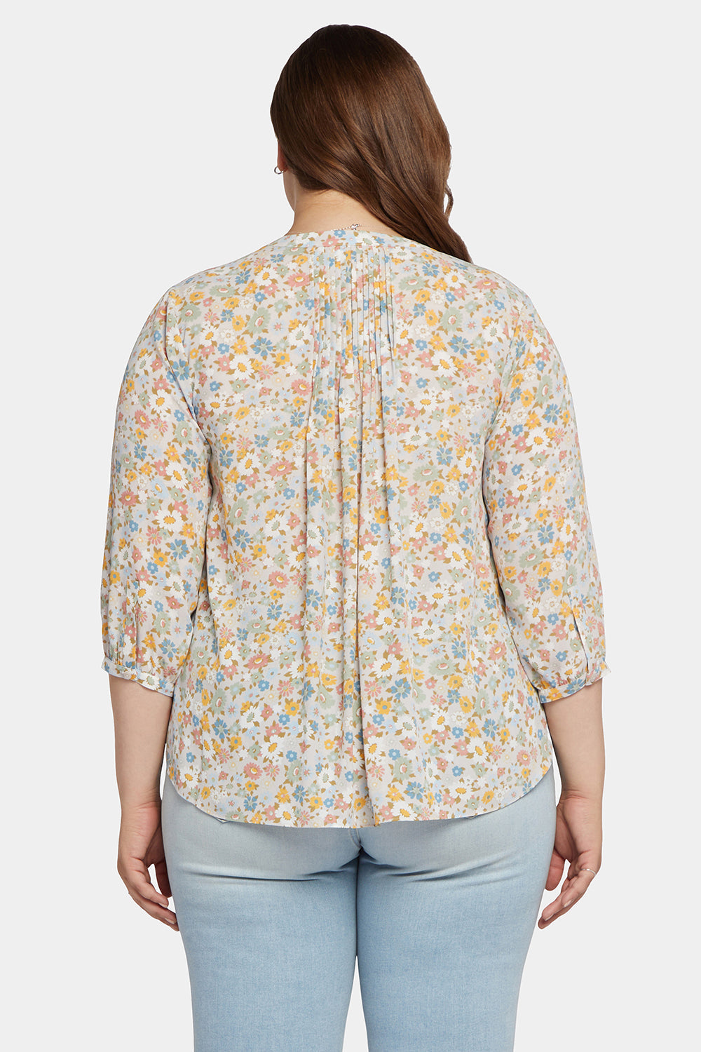 Pintuck Blouse In Plus Size - Angelonia