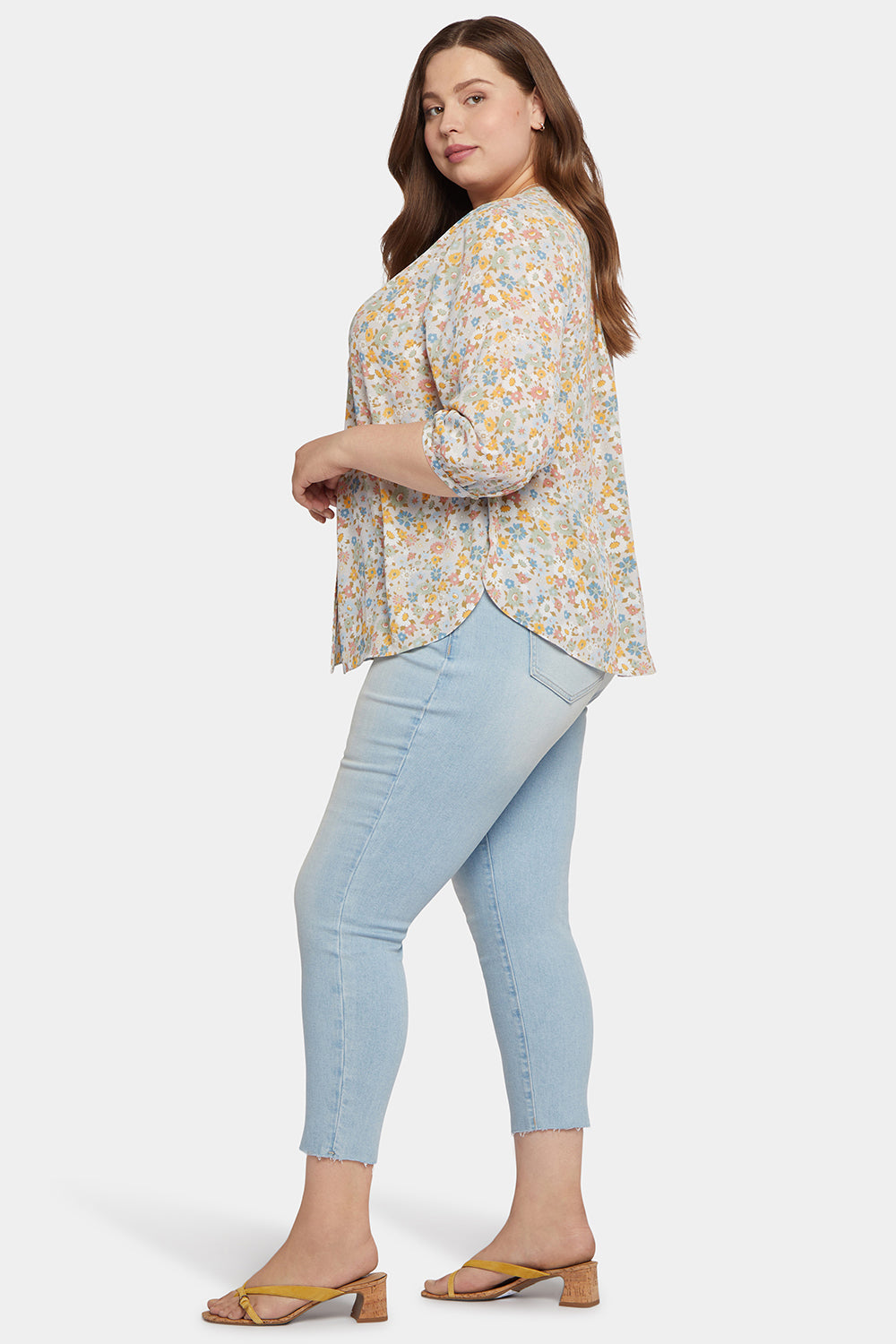 Pintuck Blouse In Plus Size - Angelonia