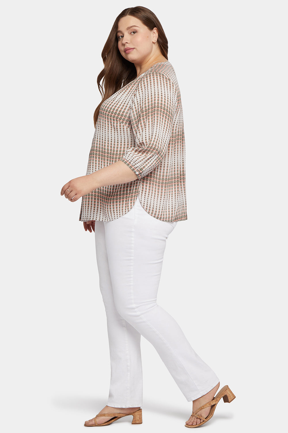 Pintuck Blouse In Plus Size - Desert Oracle