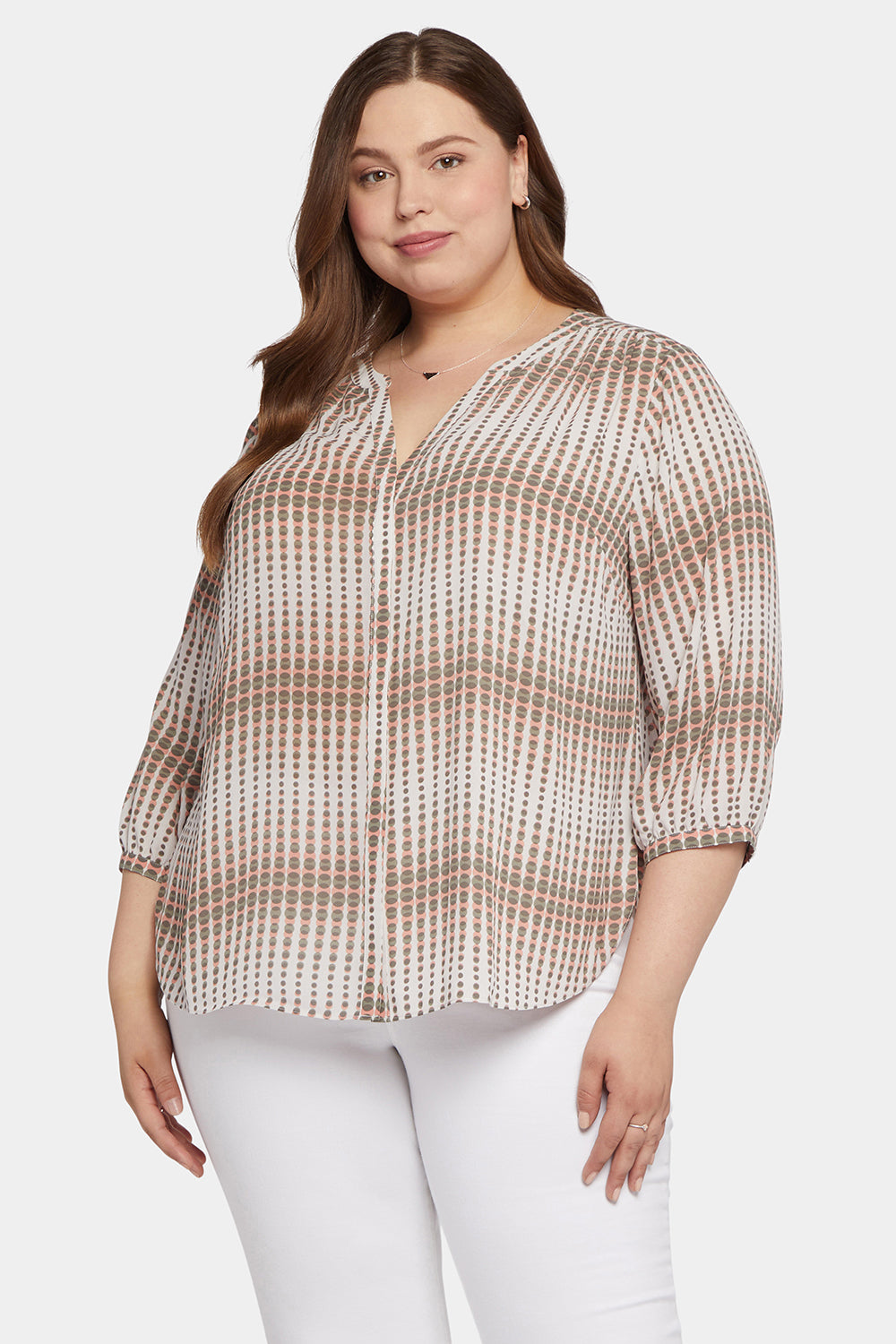 Pintuck Blouse In Plus Size - Desert Oracle
