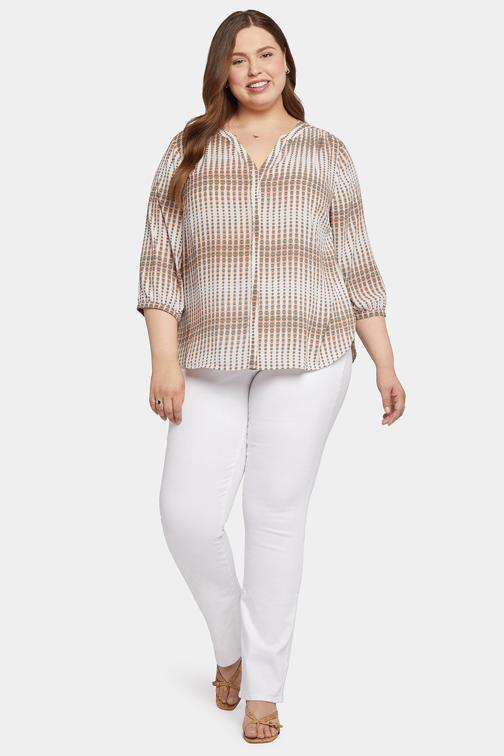 Pintuck Blouse In Plus Size - Desert Oracle