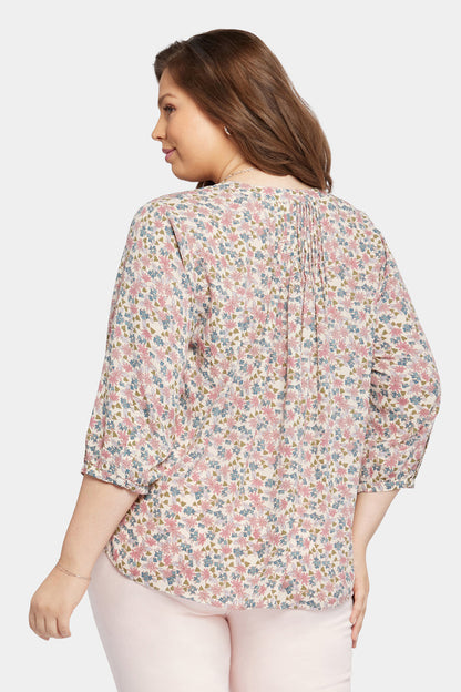 Pintuck Blouse In Plus Size - Harlowe Hill