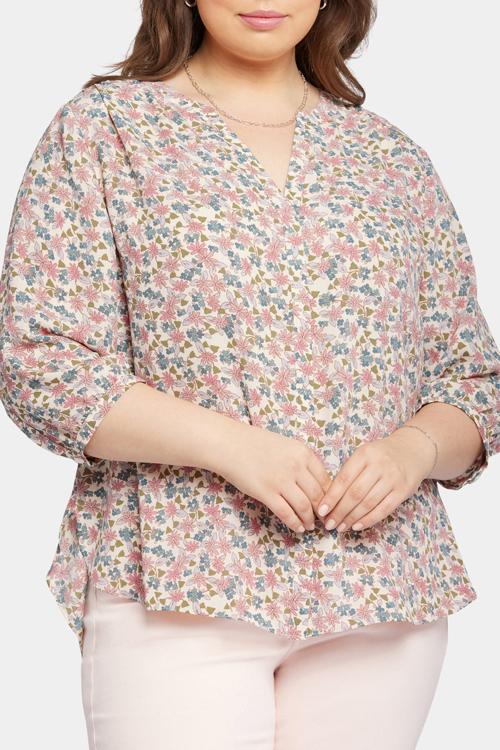 Pintuck Blouse In Plus Size - Harlowe Hill