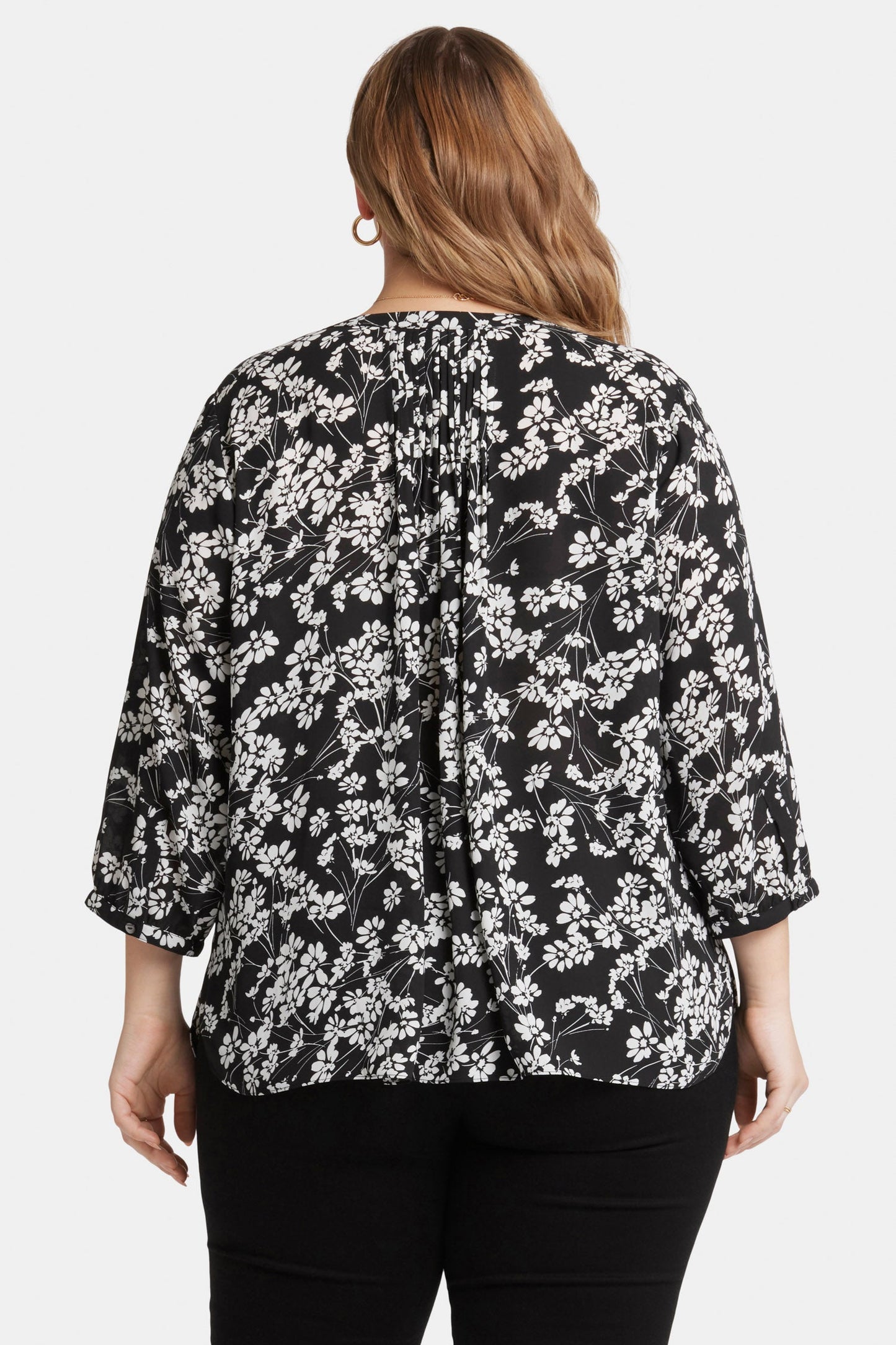 Pintuck Blouse In Plus Size - Stefania