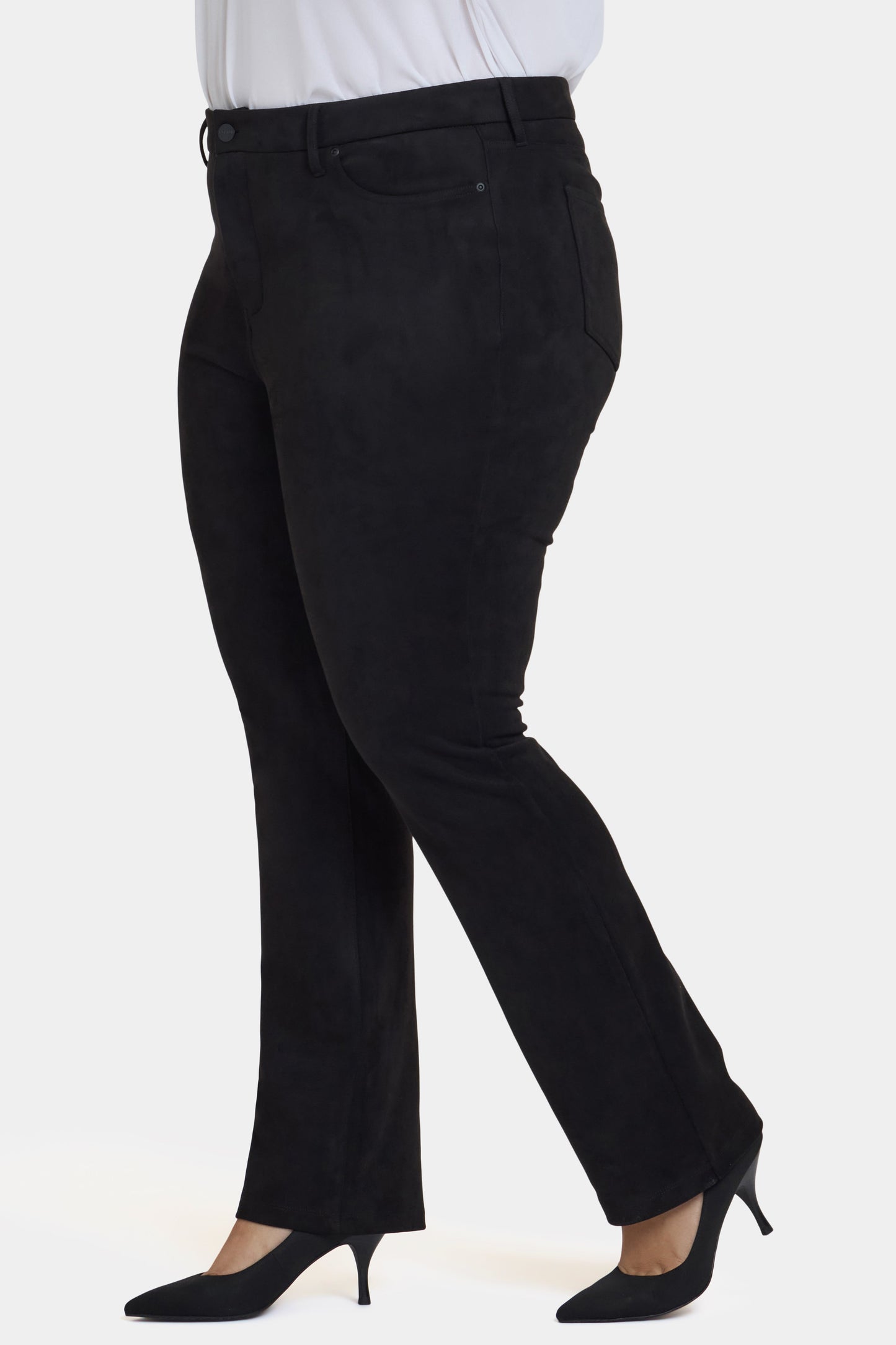 Marilyn Straight Pants In Plus Size - Black