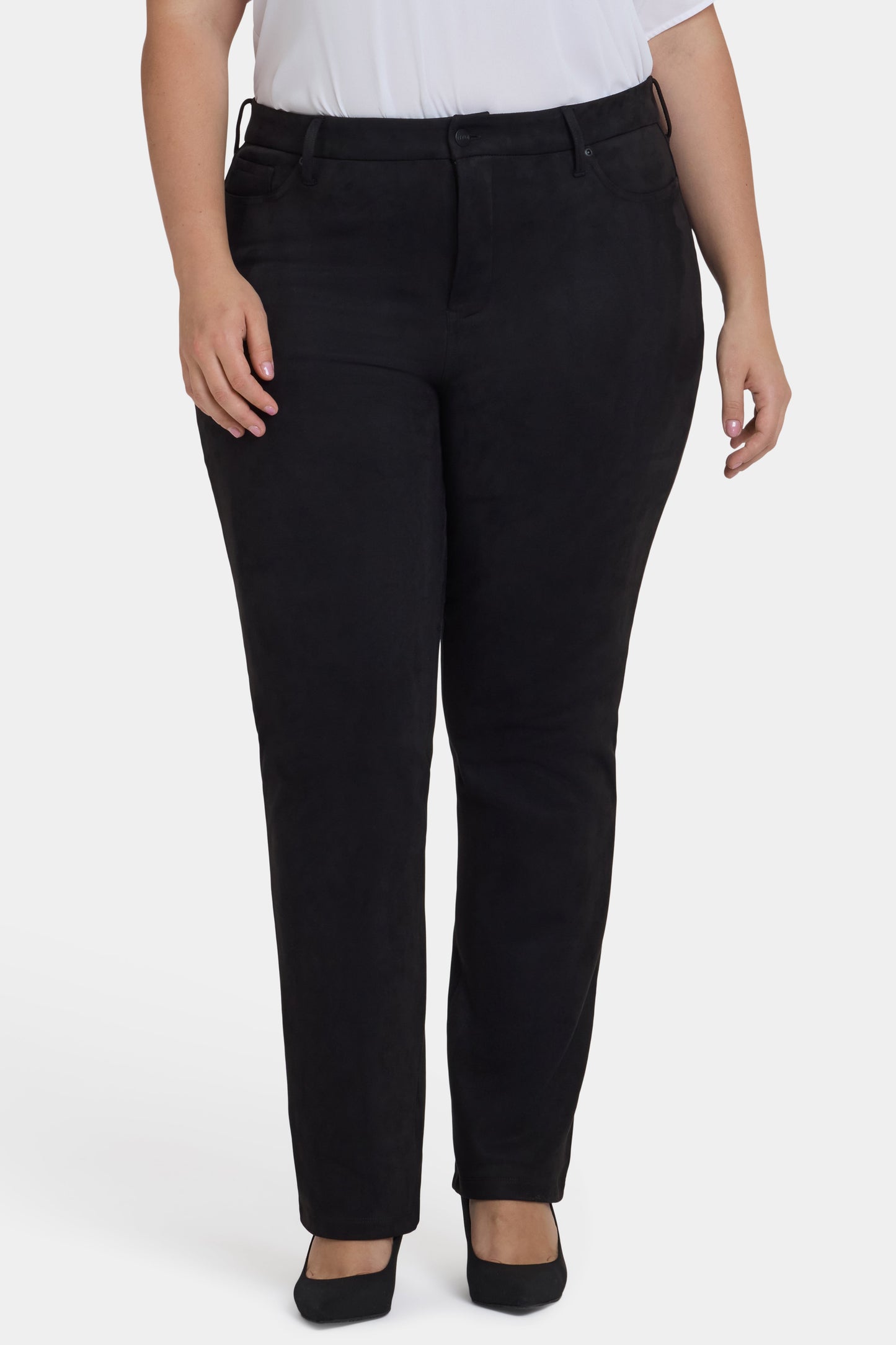 Marilyn Straight Pants In Plus Size - Black