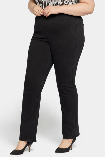 Pull-On Straight Pants In Plus Size - Stellar