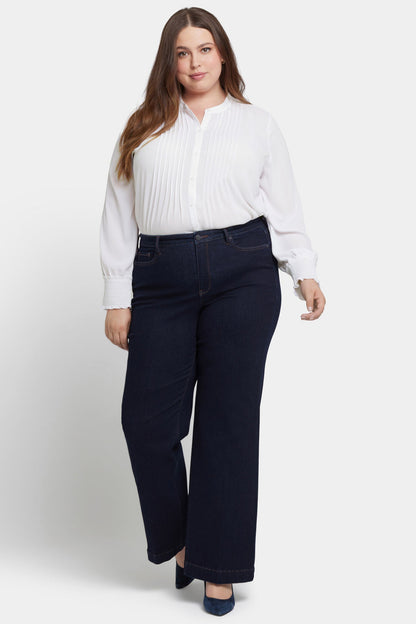 Teresa Wide Leg Jeans In Plus Size - Magical