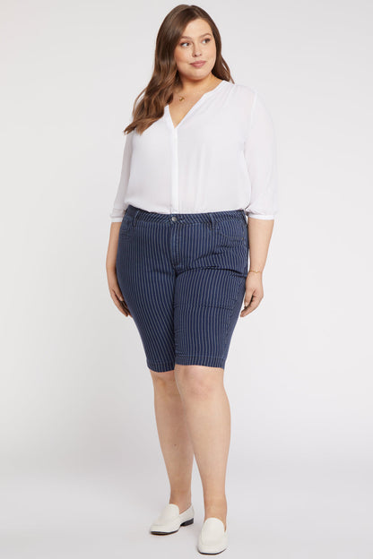 Tailored Bermuda Shorts in Plus Size - Dark Enzyme