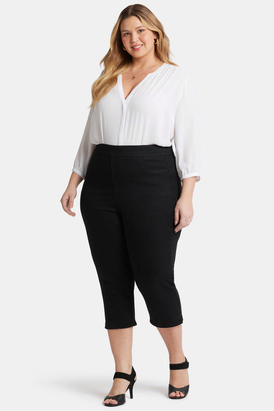Dakota Crop Pull-On Jeans In Plus Size - Overdye Black