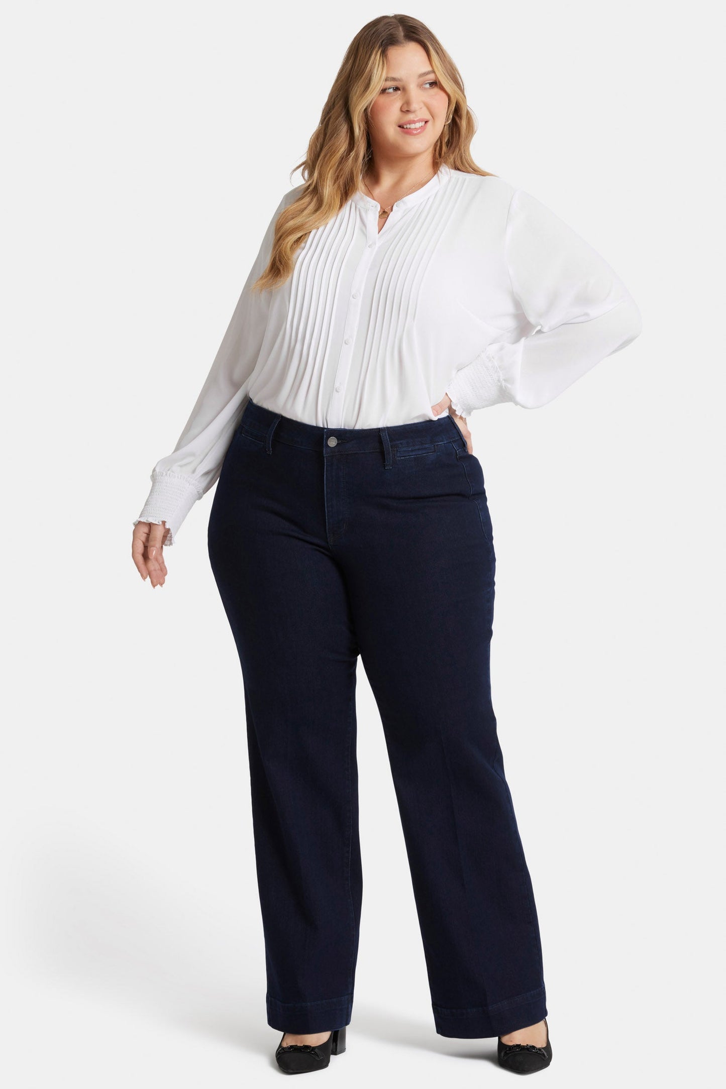 Teresa Trouser Jeans In Plus Size - Dark Enzyme