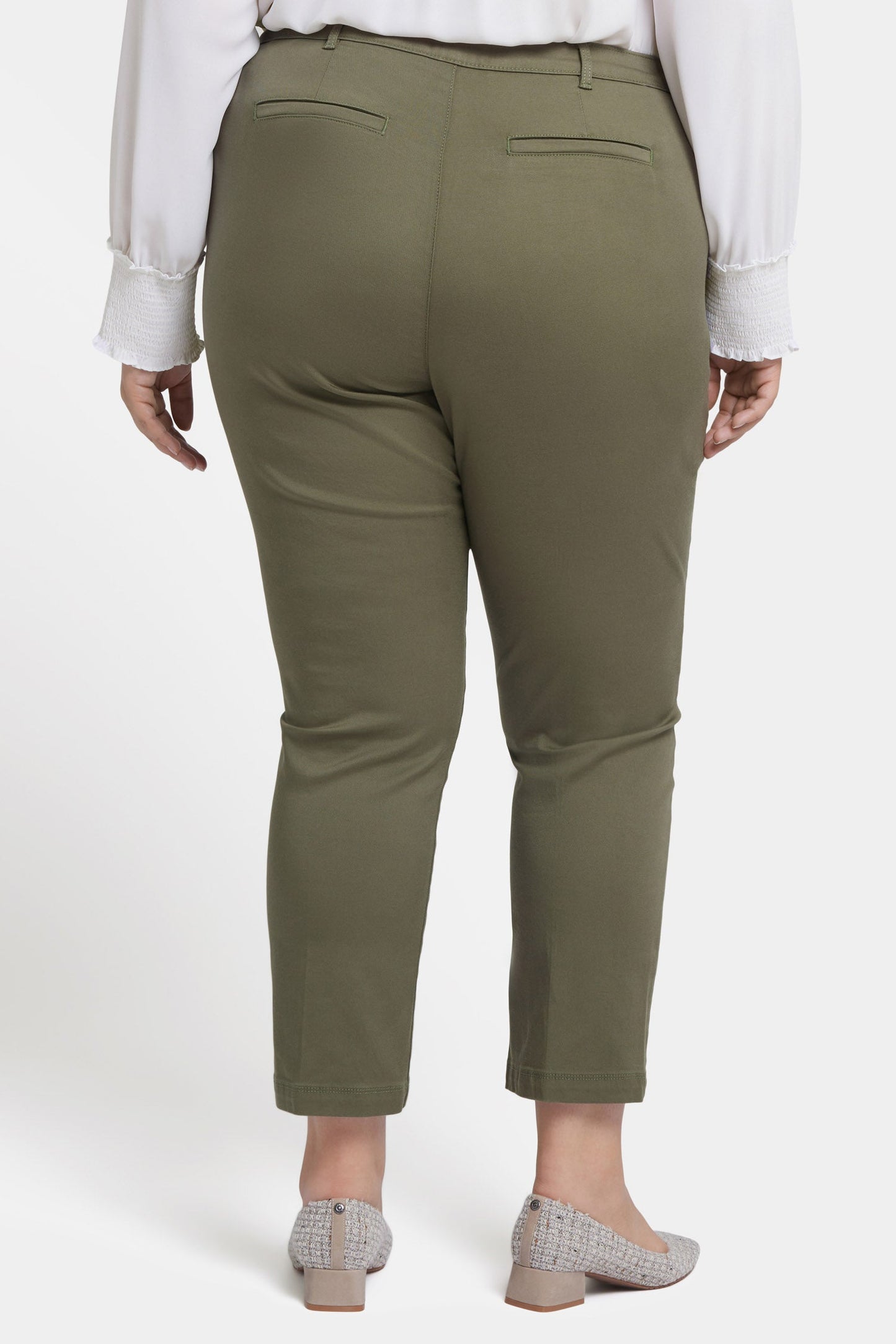 Sadie Slim Pants In Plus Size - Avocado