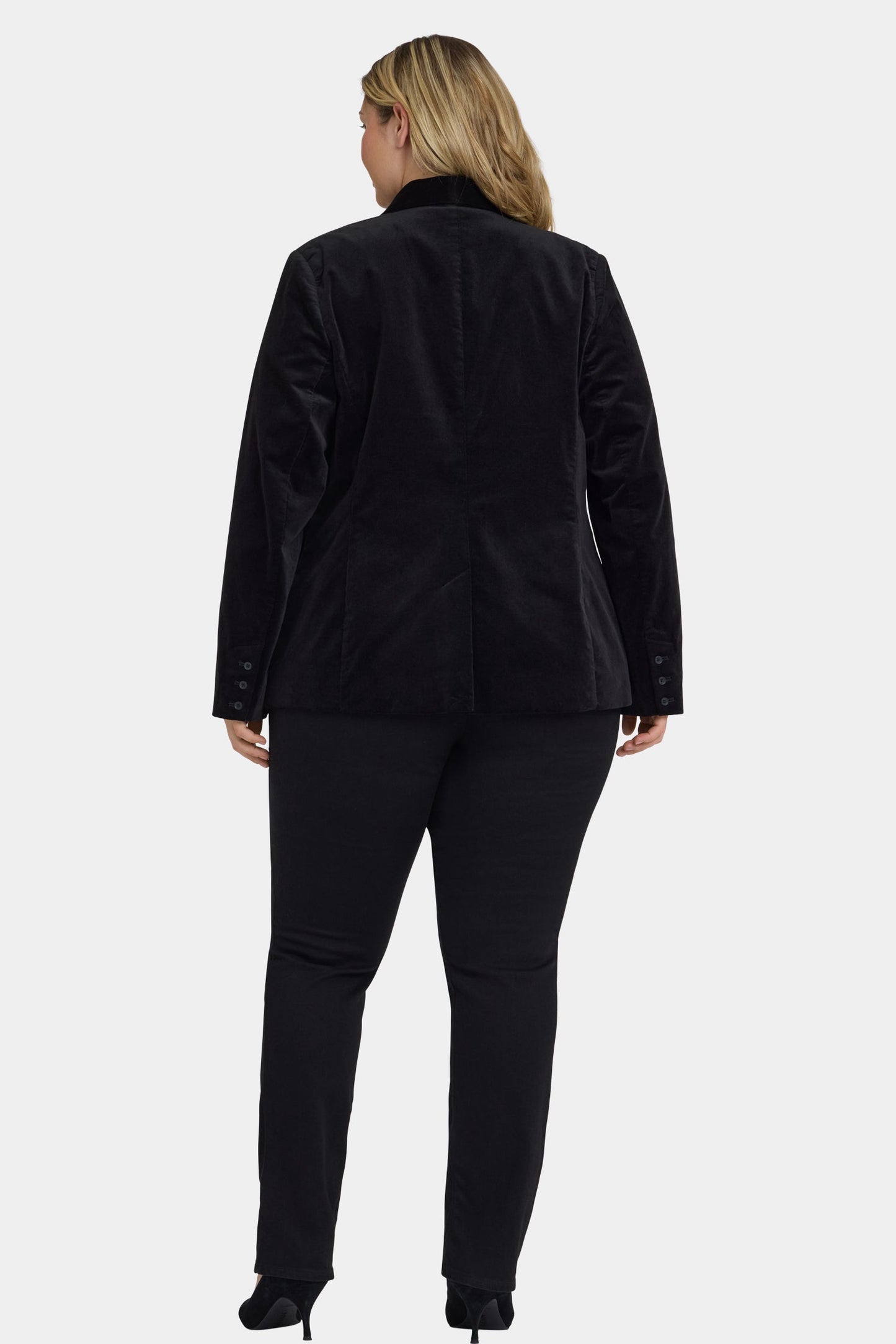 Tuxedo Jacket In Plus Size - Black