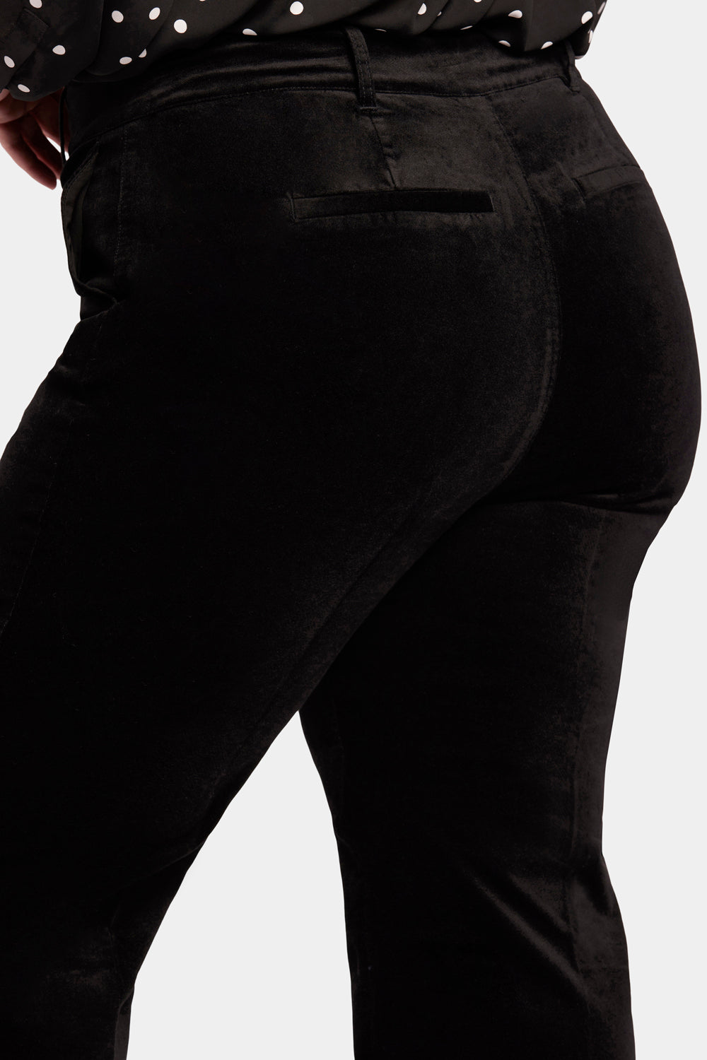 Straight Leg Trouser Pants In Plus Size - Black