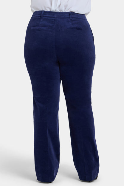 Straight Trouser Pants In Plus Size - Dark Sapphire