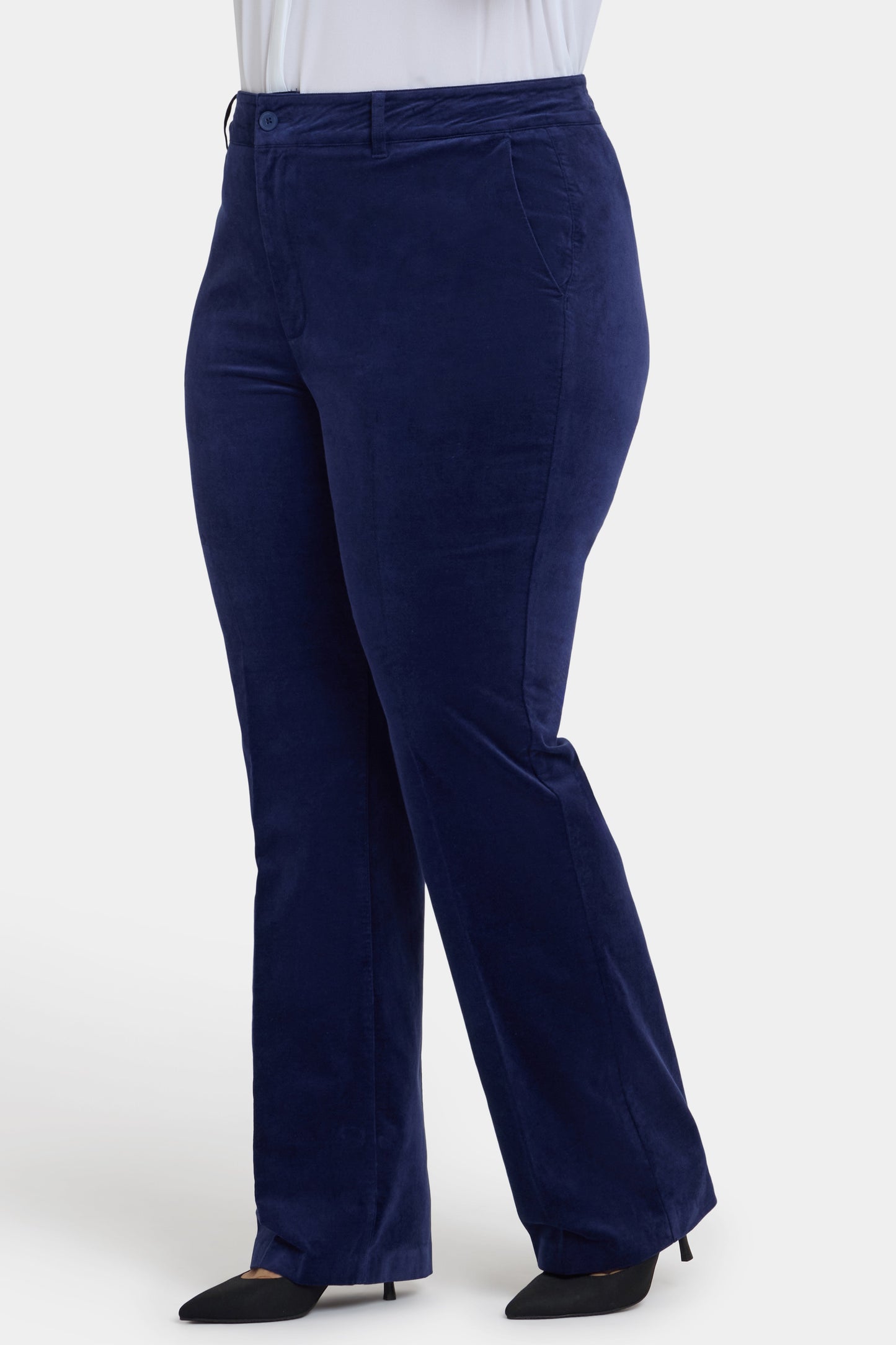 Straight Trouser Pants In Plus Size - Dark Sapphire