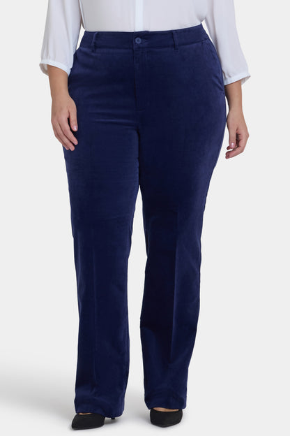 Straight Trouser Pants In Plus Size - Dark Sapphire