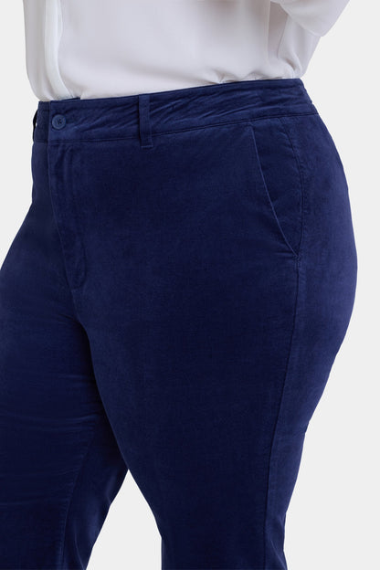 Straight Trouser Pants In Plus Size - Dark Sapphire