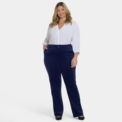 Straight Trouser Pants In Plus Size - Dark Sapphire