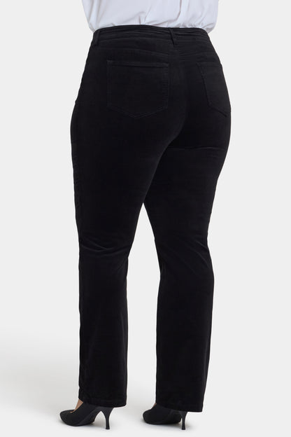 Marilyn Straight Pants In Plus Size - Black