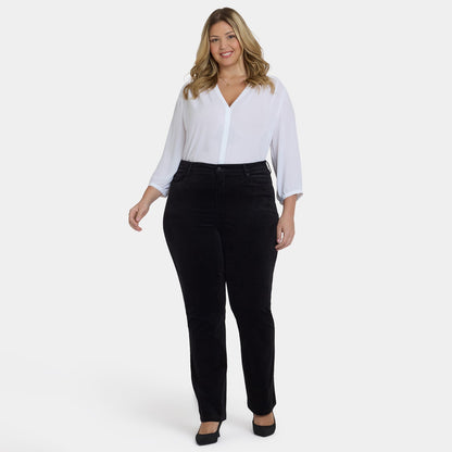 Marilyn Straight Pants In Plus Size - Black